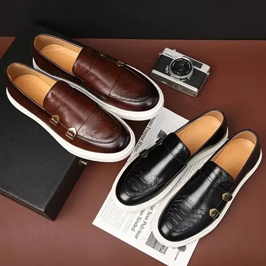 Brentley – Schnallenschuhe Aus Leder