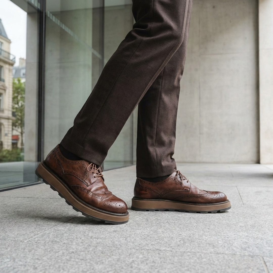 Alehan – Leder Derbys Mit Profilsohle