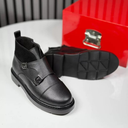 Abner – Lederstiefel Mit Mönchsriemen