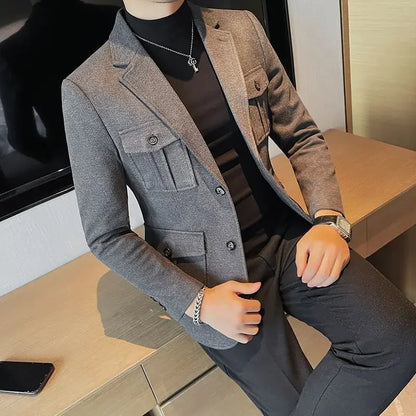Lauritz™ Blazer mit Klassischem Revers, Faden für Faden Gewebt mit Präziser Schneiderkunst / Der Stille Luxus der Italienischen Mode