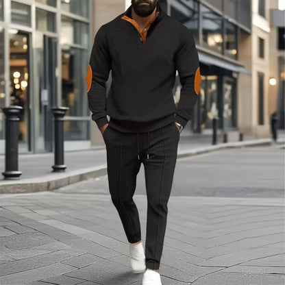 OldTown™ Set mit Retro-Fußabdruck und strukturiertem Mesh / Klassische Eleganz für Männer, die sich stilvoll kleiden können!