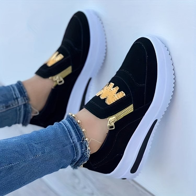 Damen Slip-On Schuhe – Bequeme Freizeit- und Sportschuhe mit Reißverschluss👟🌞