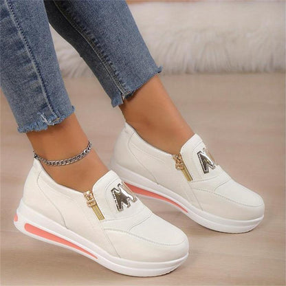 Damen Slip-On Schuhe – Bequeme Freizeit- und Sportschuhe mit Reißverschluss👟🌞