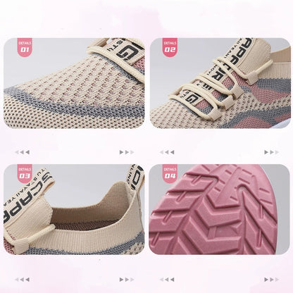 👟 Damen Laufschuhe mit Schnürung – Atmungsaktives Mesh – Gepolsterte Sohle – Rutschfest & Leicht – Für Sport & Freizeit