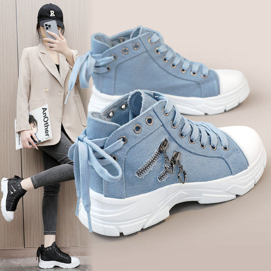 💖2025 Neuzugänge💖Lässige Canvas-Schuhe für Damen mit dicker Sohle