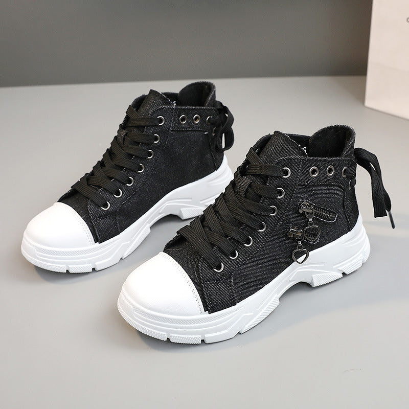 💖2025 Neuzugänge💖Lässige Canvas-Schuhe für Damen mit dicker Sohle