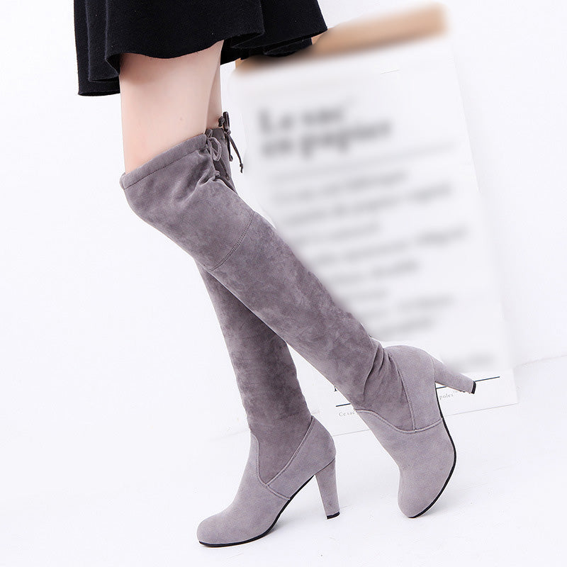 💗LETZTER TAG AKTION - 62% RABATT💗Elegante Overknee-Stiefel aus Kunstwildleder